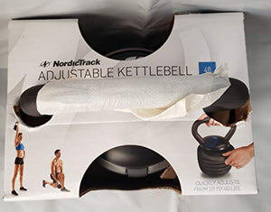 NordicTrack Adjustable Kettlebell - 40 lbs, Gray