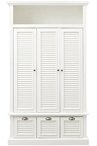 Shutter Closed Locker Storage, 74'Hx42"Wx17"D, POLAR WHITE