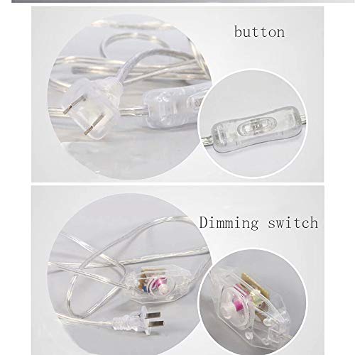 Goodvon Bedside Desk lamp,Home Decoration Light,Modern Crystal Chrome Table Lamps with Fabric Lampshade for Bedroom Living Room Coffee Room