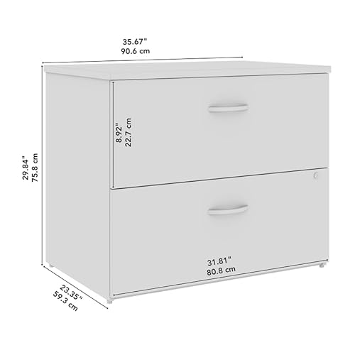 Bowery Hill 2 Drawer Lateral File Cabinet in Natural Elm - Engineered Wood