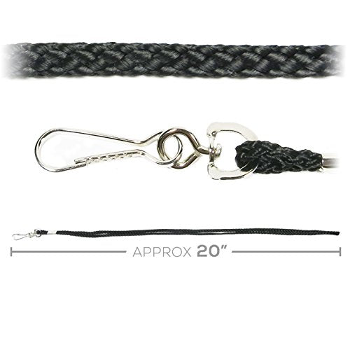 ID Badge Holder with Black Lanyard Bundle (50 pack)