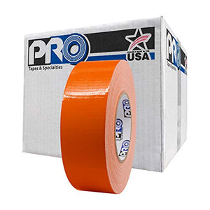 ProTapes Pro Duct 120 PE-Coated Cloth Premium Industrial Grade Duct Tape, 60 yds Length x 2" Width, Orange (Pack of 24)