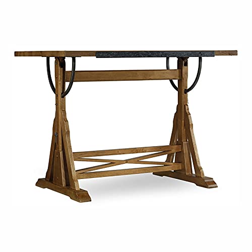 None Drafting Table American Desk Design Solid Wood Easel Painting Table (Natural, 135x85x96cm)