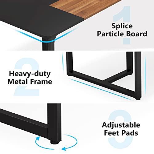 LITTLE TREE 6FT Rectangle Conference Table for 8 People, Industrial Business Large Office Boardroom Desk