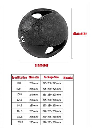 Medicine Balls WXYZ 12lb/5.4kg, Solid Rubber Balance Ball Training Ball, Home Gym Strength Training Equipment