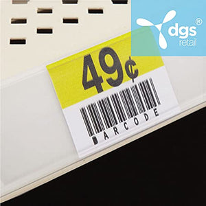 Shelf Label Strips 100 Pack of Self Adhesive 1.25”H Shelf Label Holder Price Tag Strips for Metal Wood or Plastic Gondola Shelf, PVC Plastic Clear Front/Black Back Sign Holder for 48” Long Shelf