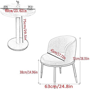 AkosOL Business Reception Room Table Set - Coffee Desk Set, Balcony Table and Chair Combination - Yellow