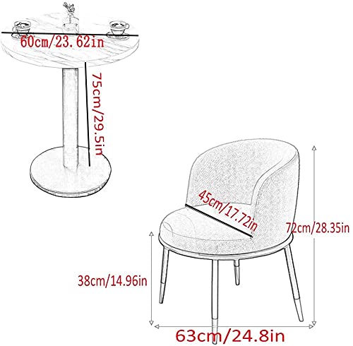 AkosOL Business Reception Room Table Set - Coffee Desk Set, Balcony Table and Chair Combination - Yellow