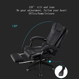 HUIQC Ergonomic Boss Chair with Headrest, Footrest, and Reclining Feature