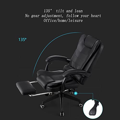 HUIQC Ergonomic Boss Chair with Headrest, Footrest, and Reclining Feature