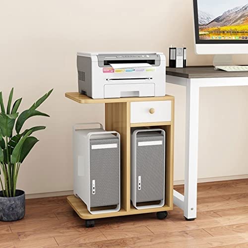 LOVULIFE Computer Tower Stand with Lockable Wheels - Black