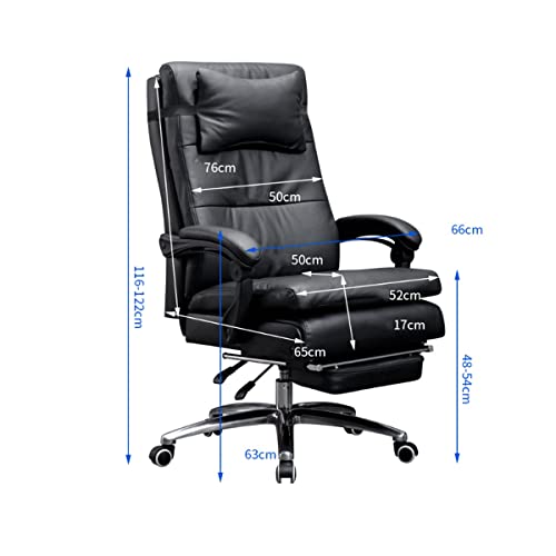 XZBXGZWY Boss Chair Electric Massage Managerial Executive Gaming Cowhide Swivel Office Chairs
