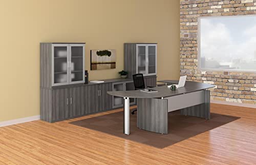 Safco Mayline Medina 63" Right Return Desk Extension, Gray Steel Laminate