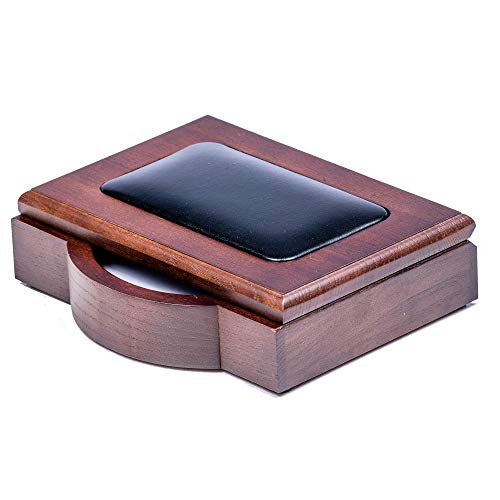 Dacasso Wood & Leather Desk Set, 8pcs, Walnut