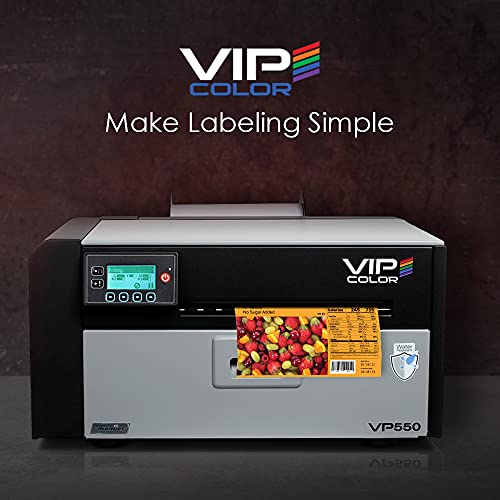 VIPColor VP550 Color Label Printer - Fast Desktop Color Label Printer; Water-Resistant Labels; Prints up to 8 IPS