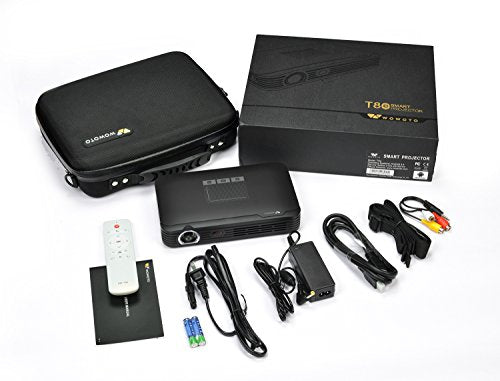 Projector 3500lumens Mini Portable DLP 3D Video Projector Max 300 '' Home Theater Projector Support 1080P HDMI WiFi Bluetooth USB VGA PS4 Great for Gaming Business Education Built-in Speaker&Battery