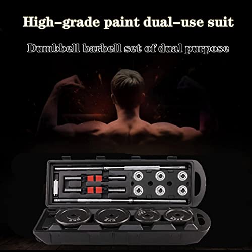 XINQITE 110 LBs Adjustable Dumbbells Barbell Weights Set with Bar, for Indoor Body Workout Fitness Beginners Friendly, Home Gym Lifting Dumbbells Strength Training Equipment (Black-110lbs)