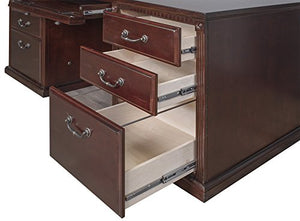 Martin Furniture Huntington Club 68" Double Pedestal Executive Desk, Fully Assembled