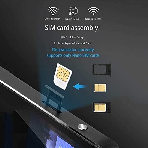 Language Translator Device Portable Instant Translator Device Support WiFi/Hotspot/Offline Two-Way Real Time Online 138 Languages Smart Translator (Black)