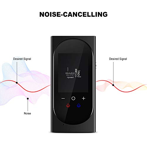TESIYI Mini AI Translator Device with Camera Translation Function, 106 Languages Instant Two-Way Voice Translation, Noise-Cancelling … (Black)
