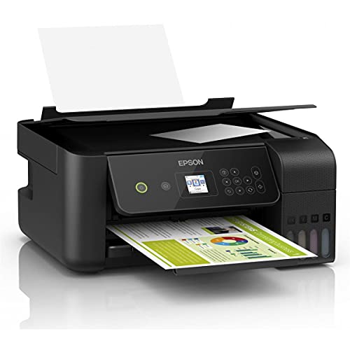Epson EcoTank ET Series All-in-One Supertank Inkjet Printer for Cartridge-Free Home Printing, Wireless, Copier, Printer, Scanner, 5760 x 1400 dpi Print, 1.44" Screen, High-Speed USB (Black)