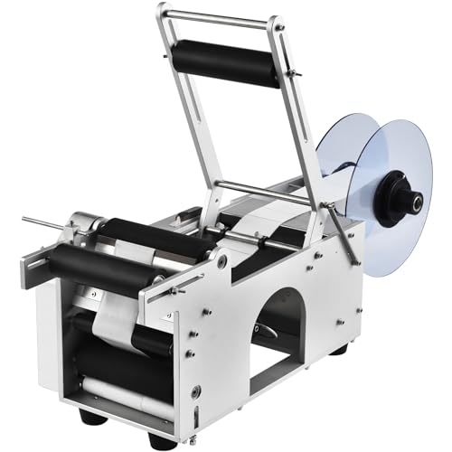 VEVOR Semi-Automatic Round Labeling Machine, Electric Bottle Label Applicator