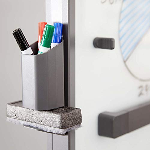 Vari Mobile Glass Board 40x72 - Rolling Double-Sided Magnetic Markerboard with Roll-and-Lock Casters - Dry Erase Board for Classroom and Office