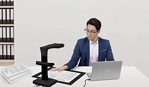 CZUR ET18 Pro Professional Document Scanner, 2nd Gen Auto-Flatten & Deskew Tech, 18MP Sony Camera, Capture A3, 186 Languages OCR, Convert to PDF/Searchable PDF/Word/Tiff/Excel, Run On Windows&Mac OS