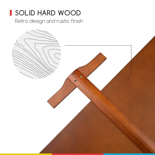 MEEDEN Extra Large Wood Drafting Table, 30" x 42" Artist Drawing Desk, Height Adjustable & Tilting Tabletop