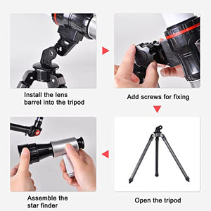 40x Children's Astronomical Telescope - Stargazing Astronomical Telescope with Tripod - Science Experiment High-definition Eyepiece Puzzle Gifts for Boys Beginners Girls Adults & Young Astronomer