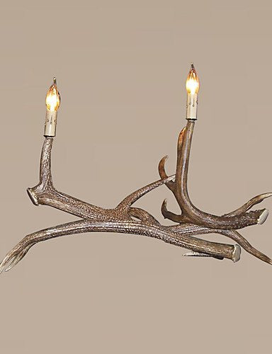 SSBY vintage Table Lamps country Antler lamps Industrial Fixture 2-Lights Living Room Bedroom lights , 110-120v