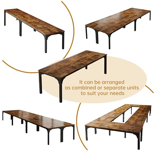 Trggivs 19FT Conference Table - Large Rectangle Meeting Desk for 16-22 Person
