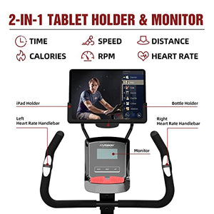 HARISON Exercise Bike Stationary Magnetic Upright Exercise Bike Workout Bike for Home With Tablet Holder and LCD Display