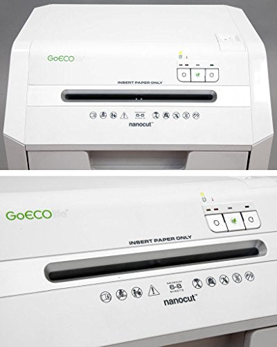 GoECOlife GHC85P 8-Sheet Nanocut Paper Shredder, White