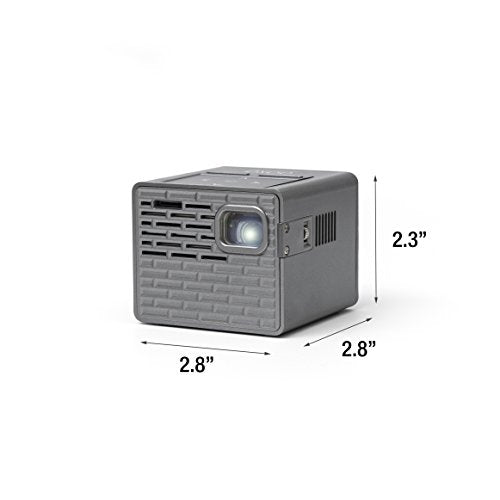 AAXA P2-B LED Projector - Support Full HD 1080P for Smartphone, iPhone, Gaming, Laptop, Travel with Mini-HDMI, Onboard Media Player, and up to 150min Battery Life