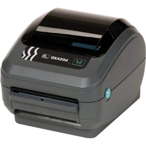 Zebra - GK420d Direct Thermal Desktop Printer for Labels, Receipts, Barcodes, Tags, and Wrist Bands - Print Width of 4 in - USB, Serial, and Parallel Port Connectivity