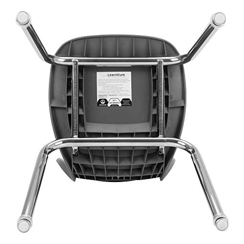Learniture Shapes Series School Chair, 14" Seat Height, Graphite, LNT-INM3014GT-SO (Pack of 4)