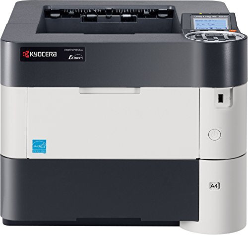 Kyocera 1102T72US0 ECOSYS P3055dn Black and White Laser Printer, Up to 57ppm, Up to Fine 1200 DPI, Walk-up USB Accessibility, On-The-Go Mobile Printing Capability, Line LCD Screen with Control Panel