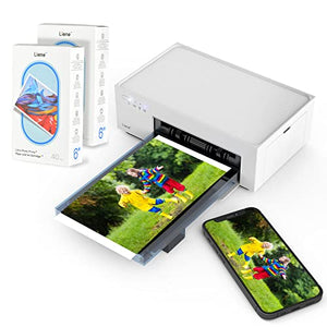 Liene 4x6'' Rechargeable Photo Printer Bundle (100 pcs +3 Ink Cartridges), Wireless Photo Printer for iPhone, Smartphone, Android, Computer, Dye Sublimation Printer, Photo Printer for Travel, Home Use