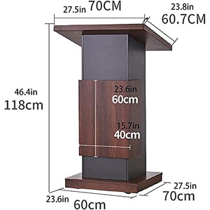 None Lectern Podium Stand, Mobile Speech Table for Lectures, Speeches, and Presentations