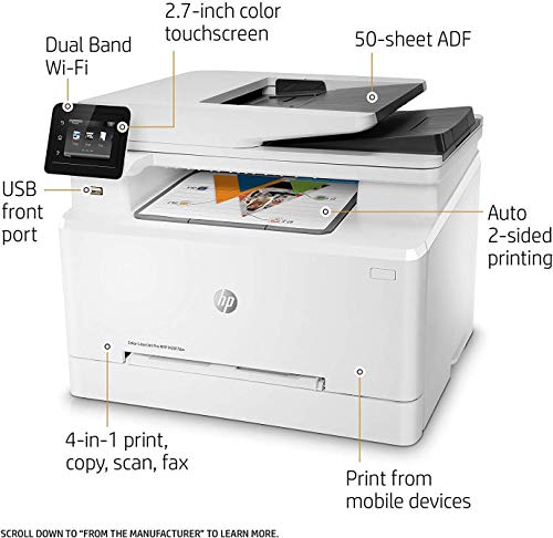 HP LaserJet Pro M281fdw All in One Wireless Color Laser Printer, Amazon Dash Replenishment Ready (T6B82A)