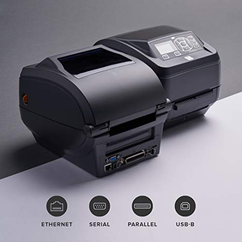 Zebra ZD500t Thermal Transfer Desktop Printer 203 dpi Print Width 4 in Ethernet Parallel Serial USB Peeler Preinstalled ZD50042-T11200FZ