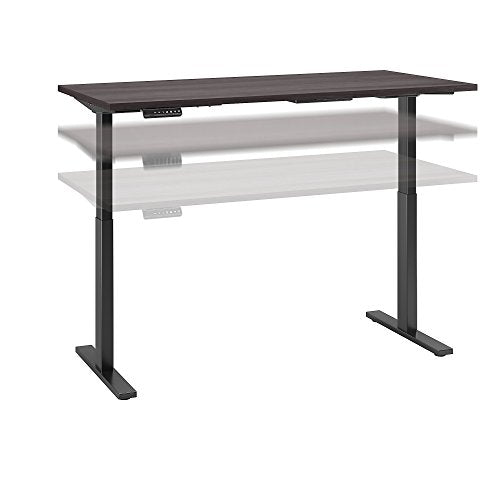 Move 60 Series 72W x 30D Height Adjustable Standing Desk in Storm Gray with Black Base
