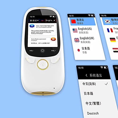 inBEKEA Portable Language Translator Device, Touch Screen 76 Languages Mini Smart Voice Translator