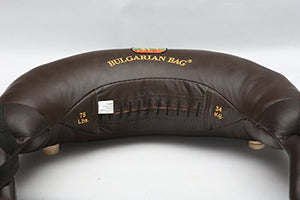 Bulgarian Bag Suples Original - Genuine Leather Size XXL (75 lb.) (Fitness, Wrestling, Judo, Grappling, Functional Training, MMA, Sandbag), Brown