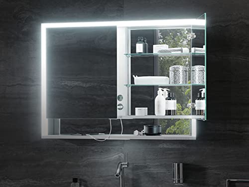 Keuco Royal Lumos L 32" Recessed Mirror Cabinet - Full Length Doors - 14312172351 by Keuco