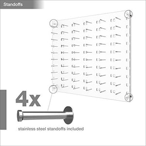 Framedisplays.com Optical Display for 60 Eyewear Frames - Wall Mount Acrylic Sunglass Display Package