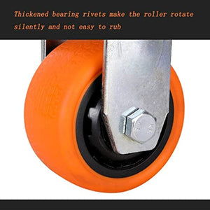 ROLTIN Heavy Duty 100mm Galvanized Nylon Office Castors - 2 Pieces, 250kg Load