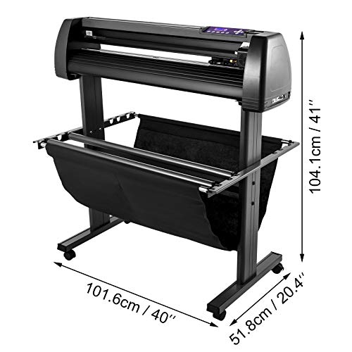 VEVOR Off-line Vinyl Cutter Machine 870mm Vinyl Printer U-Disk, 34 inch Plotter Printer with Accessories & Floor Stand Vinyl Cutting Machine Adjustable Force and Speed for Sign Making Plotter Cutter