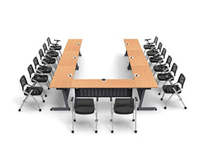 Team Tables 14 Person Folding Training Meeting Seminar Classroom Tables with Power+USB Outlet